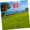 3pcs Golf Flags for Practice Durable Golfing Flags for Training Putting Targets Red - for Backyard Chipping and Putting Practice view 2