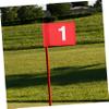 3pcs Golf Flags for Practice Durable Golfing Flags for Training Putting Targets Red - for Backyard Chipping and Putting Practice view 3