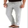 Sailwind Men's Drawstring Linen Pants Casual Summer Beach Loose Trousers view 3