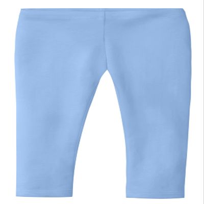 City Threads Baby Girls' Organic Cotton Leggings Solid for School Uniform Under Skirts and Dresses SPD Sensory Friendly for Sensitive Skin, Bright Light Blue, 3/6 mo.