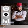Hibachi Chef Hat Teppanyaki Tall Chef Cap with hachimaki Headband Tie for Chef (Cotton, White) view 3