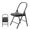 Folding Yoga Chair, Yoga assistive Chair, Metal Frame, Front and Rear Beam Design, Iyengar Yoga Chair, Pilates Yoga Chair, Yoga Inversion Chair Black (seat Height: 45cm) view 1