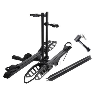CyberRack E2 Hitch eBike Rack with Ramp  2-Bike Electric Bike Carrier, 200 lb Capacity, Foldable Platform Mount for Cars, Trucks, SUVs, Vans & RV with 2 Receiver, Fits Up to 5 Fat Tire E-Bikes