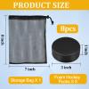 Mototo 8 PCS Sport Foam Ice Hockey Pucks 3 Inch Ice Hockey Pucks with Mesh Bag Foam Hockey Training Puck for Adults Practicing and Classic Training Indoor Floor Game Outdoor Sports (Black) view 2