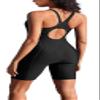 beautyin Women's One Piece Boyleg Bathing Suit Water Aerobics Swimsuits Racing Swimwear Black view 2
