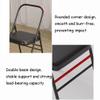 Yoga Auxiliary Chair,Backless Yoga Chair,Portable Folding Yoga Chair with Non-Slip Feet Covers,PU Leather,Double Beam Design,Iyengar Yoga Chair, Black view 4