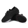 JUODVMP Women's Knits Dance Shoes Classical Lace-up Jazz Ballet Flats Casual Walking Sneakers,Black,9.5 US view 4