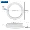 BALAVA 7.2 Inch Boat Hatch,Boat Deck Plates Round Non-Slip Inspection Hatch with Clear Detachable Cover,Marine Access Hatch Deck Hatches for RV Boat Yacht Kayak Outdoor Mount-Screws Included - White view 2