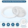 BALAVA 7.2 Inch Boat Hatch,Boat Deck Plates Round Non-Slip Inspection Hatch with Clear Detachable Cover,Marine Access Hatch Deck Hatches for RV Boat Yacht Kayak Outdoor Mount-Screws Included - White view 4