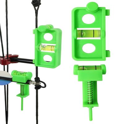 THREE ARCHERS Archery Bow Tuning and Mounting String Level Combo Kit for Compound Bows (Green)