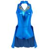 Women Trapeze Artist Fancy Dress Circus Costume, Woman Holographic Metallic Jumpsuit One-piece Bodysuit Mock Neck Leotard Dress Gymnastic Talent Show Ballet Dancewear Stage Performace Royal Blue L view 1