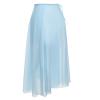 EASTBUDDY Ballet Skirt Women Sheer Long Dance Wrap Skirt for Adult Girls Chiffon Skirts with Adjustable Tie Waist Blue view 3