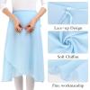 EASTBUDDY Ballet Skirt Women Sheer Long Dance Wrap Skirt for Adult Girls Chiffon Skirts with Adjustable Tie Waist Blue view 4