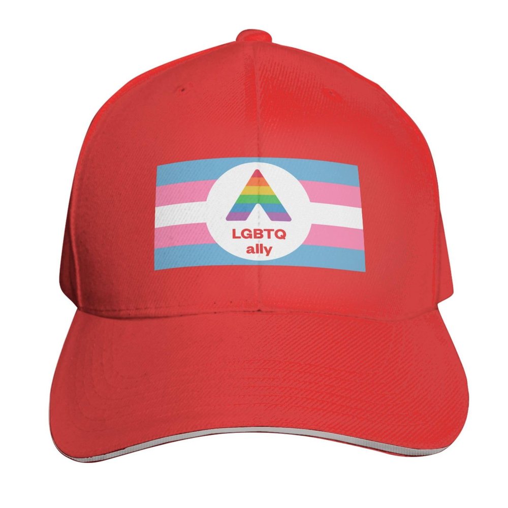 Ally LGBTQ Hat Red Sandwich Baseball Caps Fashion Trucker Hats