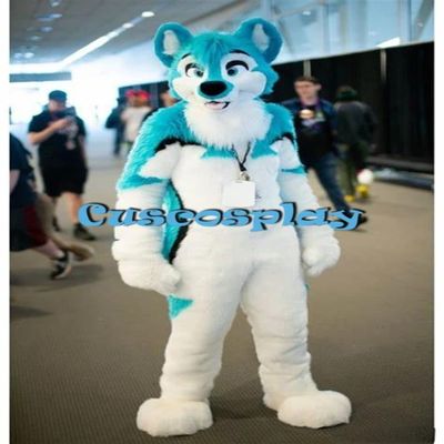 PROPSCOS Fox Dog Husky Fursuit Mascot Costumes Cartoon Character (S) Multicolored