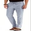 Sailwind Men's Drawstring Linen Pants Casual Summer Beach Loose Trousers view 3