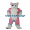 PROPSCOS White Fur Fox Dog Husky Mascot Costume Furry Suit Fursuit (L)