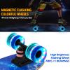 GIEEU Skateboards with Colorful Flashing Wheels for Beginners, Kids, Teens, Adults, 21.8" x 6.1", Complete Standard Skateboards, 9 Layers Maple Deck, Concave Skateboard (X-Lighting) view 3