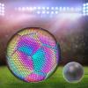 wentian Reflective Football Soccer Ball with Inflatable Pump and Gift (Black) view 4