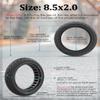 GYL 50/75-6.1 Scooter Tire: 8.5 Inch Solid Tires Replacement for Xiaomi M365 Pro Gotrax GXL V2 XR AOVOPRO ES80 HYPER gogo Hover-1 Journey Jive Electric Scooter 8 1/2 Airless Wheels Black 2 Pcs view 2