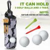 Chivao 4 Pieces Golf Tee Holder Golf Ball Carry Bag Pouch Ball Holder Keychain Belt Clip Gifts Accessories(White, Gray, Pink,Vintage) view 4
