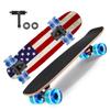 GIEEU Skateboards with Colorful Flashing Wheels for Beginners,Kids,Teens,Adults, Complete Standard Skate Boards 9 Layer Canadian Maple Deck Concave Skateboard (X-Flag) view 1