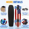GIEEU Skateboards with Colorful Flashing Wheels for Beginners,Kids,Teens,Adults, Complete Standard Skate Boards 9 Layer Canadian Maple Deck Concave Skateboard (X-Flag) view 3
