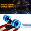 GIEEU Skateboards with Colorful Flashing Wheels for Beginners,Kids,Teens,Adults, Complete Standard Skate Boards 9 Layer Canadian Maple Deck Concave Skateboard (X-Flag) view 4