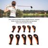 HERCHR Golf Headcover Set, 10 Pcs Iron Golf Head Cover with Zipper Golf Club Protective Gear Sports Fan Golf Equipment for Most Golf Clubs(Orange) view 3