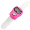 Fuchsia Mini Adjustable Band 5 Digit Golf Finger Counter Tally 415-7