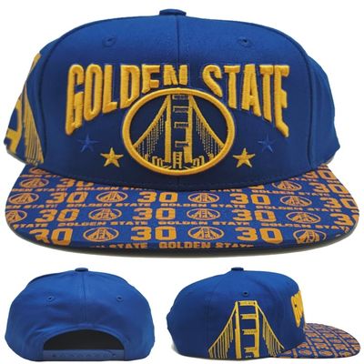 Leader of Generation Apparel Golden State New Top Level 30 All Visor Bill Bridge Blue Gold Era Snapback Hat