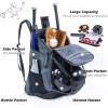 VIGEGARI Baseball Bag Softball Bat Bag - Baseball Backpack Adult with Gear Klip To Hold Baseball Glove, Baseball Essential Gear - Youth Baseball Bag for Boys, Girls, Baseball Accessories, Grey view 2