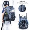 VIGEGARI Baseball Bag Softball Bat Bag - Baseball Backpack Adult with Gear Klip To Hold Baseball Glove, Baseball Essential Gear - Youth Baseball Bag for Boys, Girls, Baseball Accessories, Grey view 3