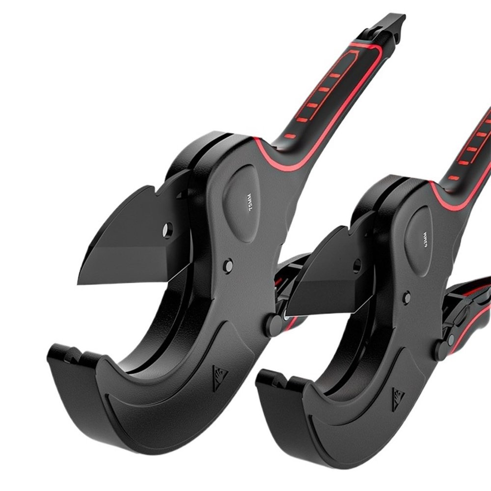 Hand Tools Pipe Cutter Pipe Scissors SK5 Material With Treatment Ratchet PVC/PU/PP/PE Hose Pipe Cutter Scissors Electric Line (Color : 32mm add blade)