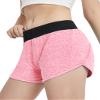 EXARUS 4 Pack Girls Running Athletic Shorts Low Rise 2.5 inch Elastic Waisted Sports Active Dolphin Shorts Side Slit Kid 6-14Y view 2