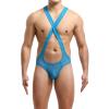 YUFEIDA Men's Athletic Supporters Stylish Bodysuit Slim Fit Shapewear Jumpsuit Breathable Base Layers Boxer Back Open Leotard view 2
