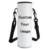 HUIACONG Customized Water Bottle Carrier for Walking Hiking,32 Oz/24 Oz Water Bottle Holder with Strap Neoprene Water Bottle Sleeve Bag Covers Pouch for Plastic Bottles,Sport/Energy Drinks view 1