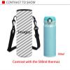 HUIACONG Customized Water Bottle Carrier for Walking Hiking,32 Oz/24 Oz Water Bottle Holder with Strap Neoprene Water Bottle Sleeve Bag Covers Pouch for Plastic Bottles,Sport/Energy Drinks view 3