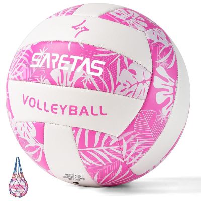 Saretas Volleyball Soft Beach Volleyball - Official Size for School, Indoor, Outdoor and Play Game Gym Workout - Play for Girls, Adults and Family.