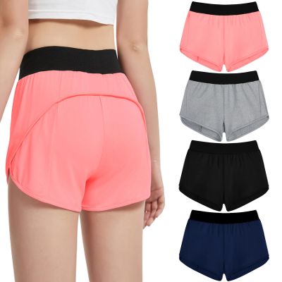 EXARUS 4 Pack Girls Running Athletic Shorts Low Rise 2.5 inch Elastic Waisted Sports Active Dolphin Shorts Side Slit Kid 6-14Y