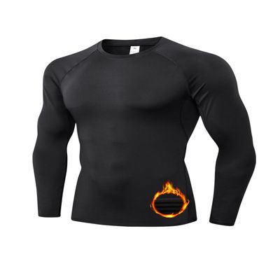 Men's Thermal Compression Shirts Long Sleeve Athletic Running Gear Undershirt Base Layer for Winter Cold Weather