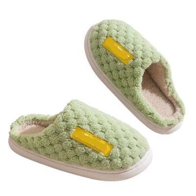 acquo House Slippers Plush Cotton Slippers Autumn and Winter Slippers Home Indoor Wool Slippers Warm Slippers Non Slip Wool Slippers Cotton Slippers (Color : B, Size : 6.5-7)