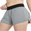 EXARUS 4 Pack Girls Running Athletic Shorts Low Rise 2.5 inch Elastic Waisted Sports Active Dolphin Shorts Side Slit Kid 6-14Y view 2