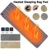 SUYUDD USB Heated Sleeping Bag Pad Camping Heated Blanket with 3 Heating Zones Cold Weather Heated Sleeping Bag Liner for Home Office Car Camping Fishing, 180*60cm view 3