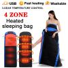 SUYUDD USB Heated Sleeping Bag for Cold Weather Electric Sleeping Bag Ultralight Camping 4 Seasons Sleeping Bag 4 Heating Zones 3 Temperature Adjustable, (190+30)x75cm view 2