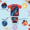 ALVABABY 2-Piece Baby Swimsuit,Infant Toddler Bathing Short Sleeve Swimwear, Large Baby Reusable Swim Diaper with Matching Top view 2