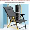 WAGLOS Foldable Chair Folding Chair Sponge Seat Cushion Portable Adjustable Camping Chair Home Balcony Lunch Break Chair Outdoor Event Chair Portable view 3