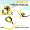 AFEISOL Boat Key Lanyard Wrist Strap For Most Marine Outboard, Boat Engine Stop Kill Switch Lanyards Emergency Cut Off Cord (Yellow) view 3