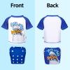 ALVABABY Baby Swimsuit,Infant Toddler Bathing Short Sleeve Swimwear,Baby Reusable Swim Diaper with Matching Top for Boy Girl view 3