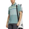 M MAELREG Mens Golf Shirts Dry Fit Short Sleeve Fashion Print Striped Casual Short Sleeve Collared Golf Polo Shirts view 3